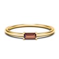 thumbnail image 1 of East-West Stackable Baguette Birthstone Ring - Garnet (January), 1 of 5