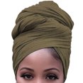 thumbnail image 1 of fastboy Turban Nœud Style Simple Hijab Bonnet Multifonctionnel Foulard Extensible Bonnet Respirant pour Femmes Accessoires Vert Armée, 1 of 8