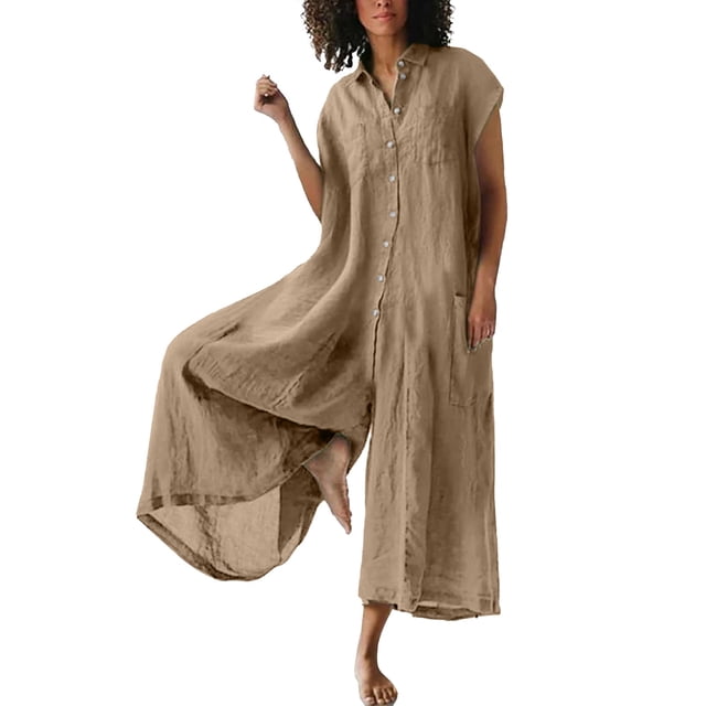 Kcodviy Combinaison Pantalon Décontractée à Manches Longues pour Femme, Couleur Unie, Manches Courtes, Longueur Mi-Cuisse, une Épaule, Chemise, Combinaison