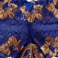 thumbnail image 4 of FhsagQ Culottes pour Femmes avec Robe Dentelle Transparente Contraste Motif Rose Culottes Triangle avec Bas Culottes & Débardeurs Dentelle Bleu Foncé TG, 4 of 4