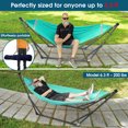 thumbnail image 3 of Tranquillo Double Hammock with Stand Included for 2 Persons/ Foldable Hammock Stand 600 lbs Capacity Portable Case - Inhouse, Outdoor, Camping, Sky, 3 of 8