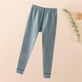 thumbnail image 4 of Kids Solid Color Warm Leg Binding Elastic Waist Long Pants Medium and Large Comfortable Leggings, 4 of 4
