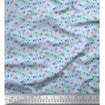 thumbnail image 1 of Soimoi Blue Rayon Fabric Semi Circle Geometric Print Fabric by the Yard 42 Inch Wide, 1 of 5