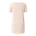thumbnail image 4 of AherBiu Hauts d'Été pour Femmes Chemise à Manches Courtes Col Rond Tunique Décontractée Ample à Porter avec des Leggings, 4 of 5