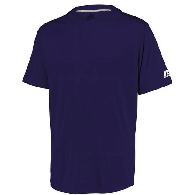 Youth Performance Two-Button Solid Jersey, Purple - Small