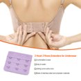 thumbnail image 3 of Extension Strap Bra Extender Buckle 3 Hook 3 Rows 3 Hook Women Accessories Practical Elastic Multicolor Clips Tight 3 Rows Underwear purple, 3 of 5