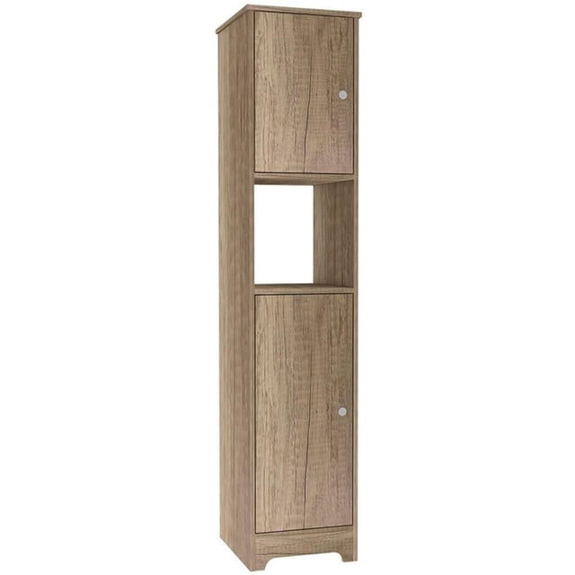 TUHOME Ibis Armoire à Linge Armoires de Rangement en Bois d'Ingénierie en Beige