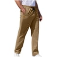 thumbnail image 1 of Diufon Athletic Pants for Men Straight Wide Leg Joggers Sweatpants Drawstring Waist Workout Pants with Pockets, 1 of 5