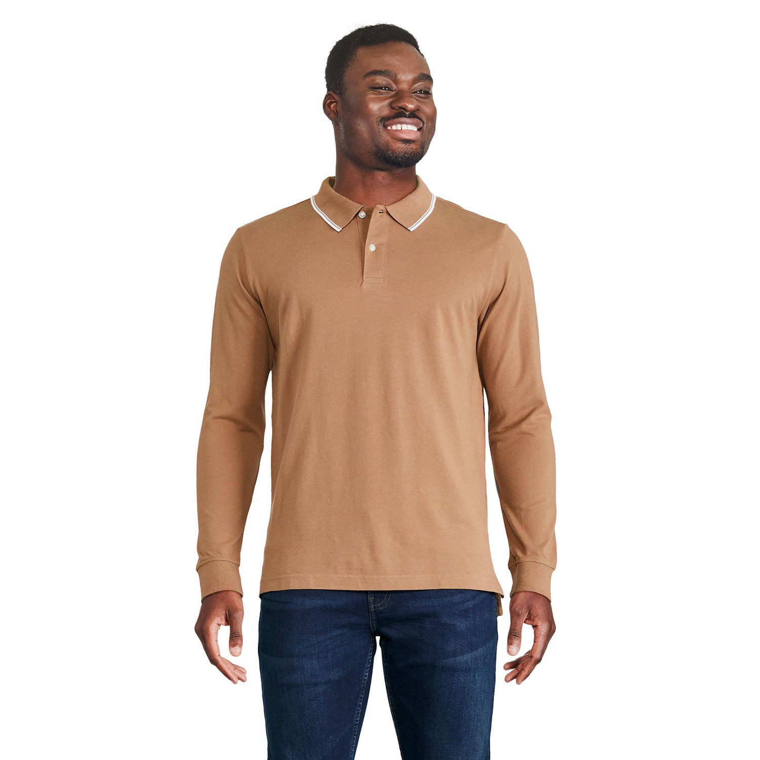 Polo à manches longues George pour hommes