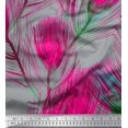thumbnail image 1 of Soimoi Rayon Fabric Peacock Feather Fabric Prints By Yard 56 Inch Wide, 1 of 3