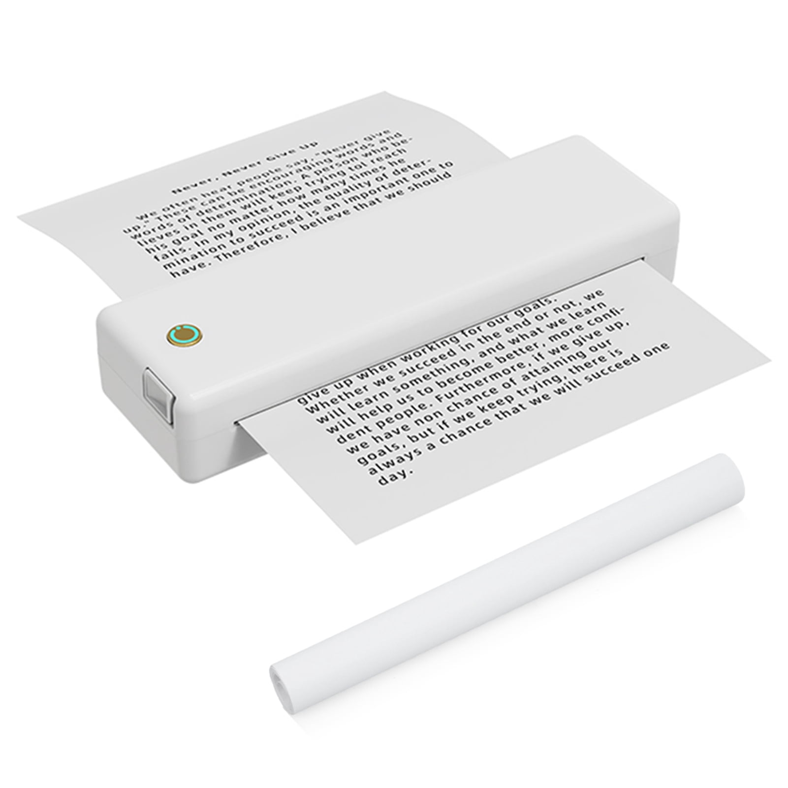Wireless BT Thermal Printer, Portable 680g Compact Design 262x81x48mm, 203dpi High-Resolution, Supports 57mm-216mm Paper Sizes (A4/A5/B5/Letter/4"/3"/2"), Ink-Free Printing, 2600mAh Battery for 150