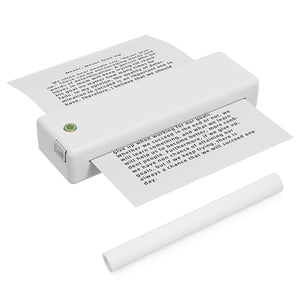 Wireless BT Thermal Printer, Portable 680g Compact Design 262x81x48mm, 203dpi High-Resolution, Supports 57mm-216mm Paper Sizes (A4/A5/B5/Letter/4"/3"/2"), Ink-Free Printing, 2600mAh Battery for 150