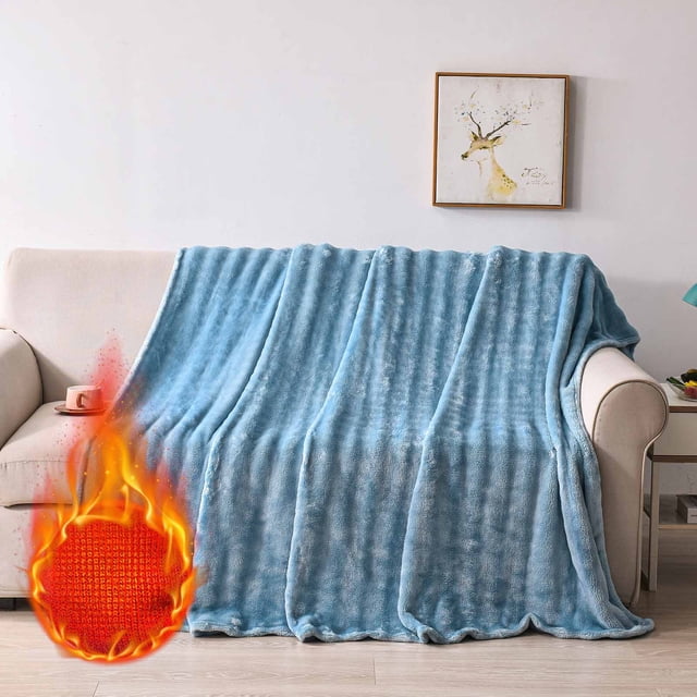 Tyidzon Throw Blanket Solid Colour Flannel Rabbits Hair Blanket Nap Cover Blanket Heavy Sofa Blanket Velvet Blanket