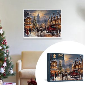 Halloween Puzzle Christmas Puzzle Christmas Street Puzzle 1000 Pieces Holiday Puzzle Christmas Countdown Puzzle