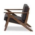 thumbnail image 3 of Maklaine Lounge Fabric Chair in Gray, 3 of 4