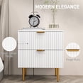 thumbnail image 4 of HOMCOM Nightstand, Bedside Table, Side End Table with 2 Drawers, White, 4 of 10