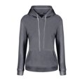 thumbnail image 1 of MAWCLOS Ladies Sweatshirt Pocket Hoodies Solid Color Hooded Tops Casual Fall Drawstring Pullover Dark Gray L, 1 of 3