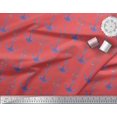 thumbnail image 3 of Soimoi Orange Georgette Viscose Fabric Anchor Hook Nautical Decor Fabric Printed Yard 42 Inch Wide, 3 of 3