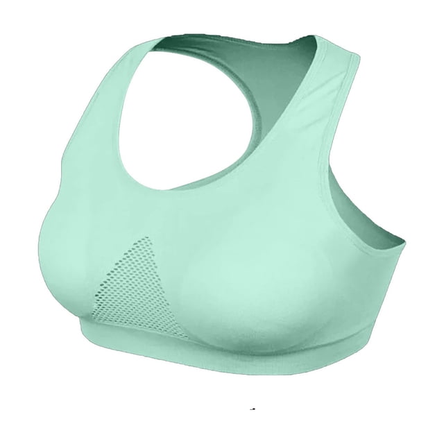 Yuyuzo Sport Bra for Women Plus Size High Impact Comfortable Mesh Bra Racerback Workout Padded Yoga Bras