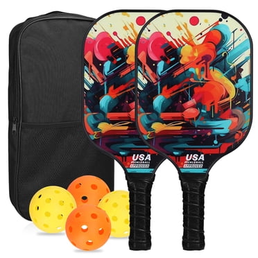 Fiberglas Pickleball Rackets Set Pickleball Paddle Set of 2 Rackets