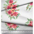 thumbnail image 3 of Soimoi White polyester Crepe Fabric Flower Floral Fabric Prints By Yard 52 Inch Wide, 3 of 3