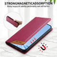thumbnail image 5 of Wallet Case for Samsung Galaxy S25 Edge RFID Blocking Flip Cover with Card Slots & Cash Pocket, Strong Magnetic Closure, Wireless Charging Compatible Red, 5 of 5