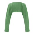 thumbnail image 5 of Women's Long Sleeve Open Front Ribbed Knit Crop Cardigan Loose Drop Shoulder Solid Sweater Top, 5 of 5