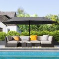 thumbnail image 2 of Outsunny Parasol de Patio Double Face de 15 Pi avec Double Auvent, Noir, 2 of 10