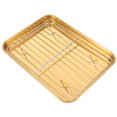 thumbnail image 2 of Assiette Alimentaire en Acier Inoxydable pour la Maison Couleur Dorée Légère et Durable 1 Ensemble, 2 of 8