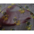 thumbnail image 4 of oneOone Silk Tabby Fabric Leaves & Floral Block Print Fabric BTY 42 Inch Wide, 4 of 5