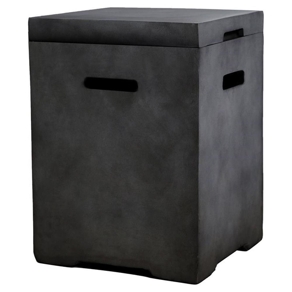 Living Source International Concrete Fire Pit Propane Tank Cover - Charcoal gray