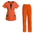 thumbnail image 1 of Women's Scrubs Set Scrub Top and Pants Scrubs Set, 1 of 3