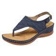 thumbnail image 1 of Summer Women Fashion Clip Toe Wave Embroidery Sandals, 1 of 9