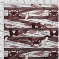 thumbnail image 4 of oneOone Polyester Spandex Brown Fabric Kids Craft Projects Decor Fabric Printed By The Yard 56 Inch Wide, 4 of 4