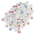 thumbnail image 3 of Decorative Button Clothing Buttons 200pcs 0.6in Mixed Wooden Buttons English Letters Painting Decoration For Clothes Crafts, 3 of 8