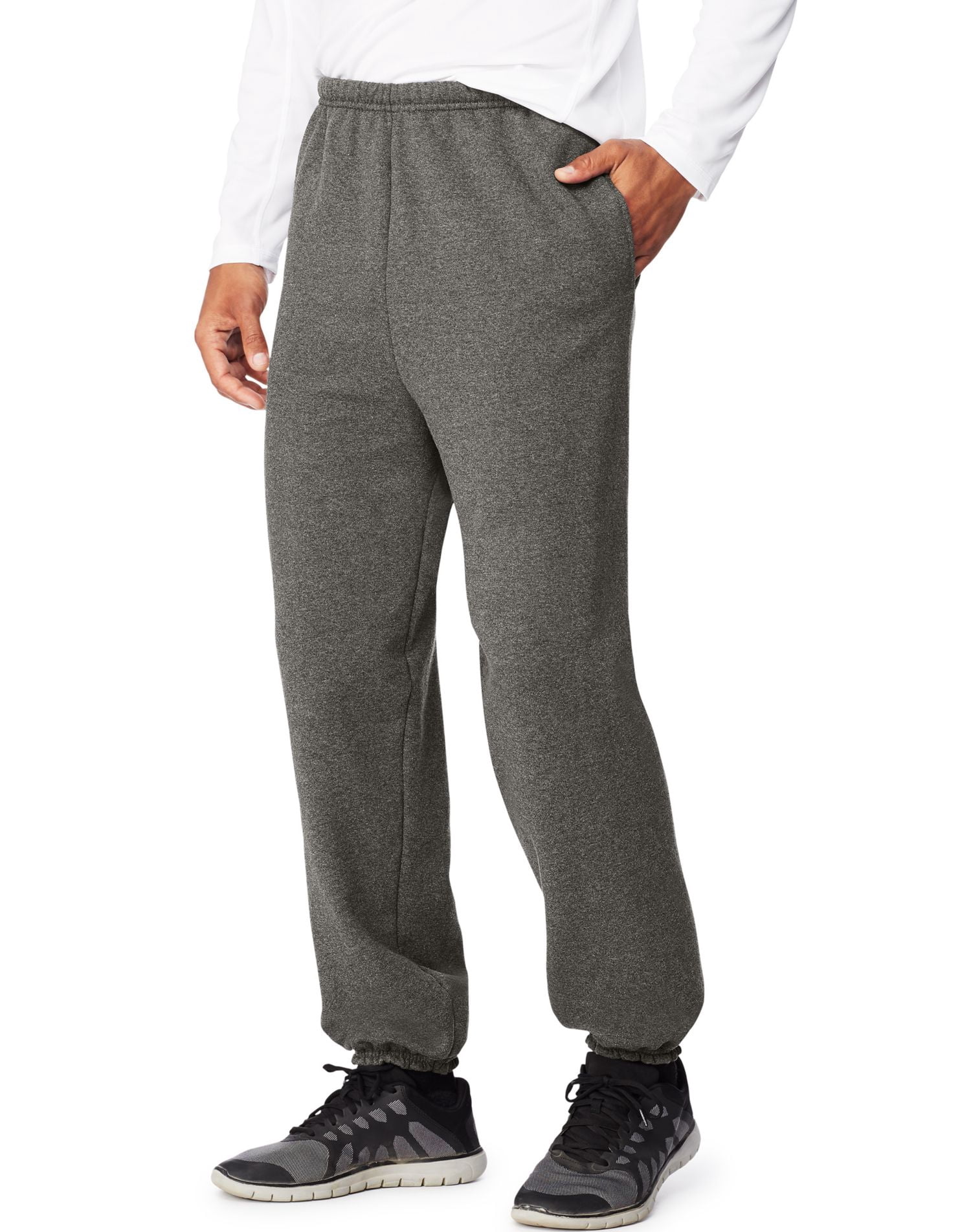 Hanes Mens Sport Ultimate Cotton Fleece Sweatpants With Pockets, L