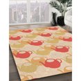 thumbnail image 3 of Ahgly Company Tapis d'Intérieur Lavable en Machine Carré Transitionnel Jaune Soleil, 7 Pieds Carré, 3 of 7