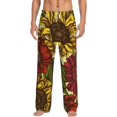 thumbnail image 1 of Kdxio Sunflower Print Mens Pajama Pants Set Sleep & Lounge Pants, PJ Bottoms with Pockets and Button Fly-Large, 1 of 6