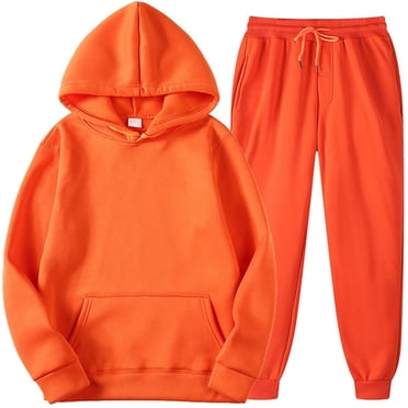 Blouse à Manches Longues pour Femmes Ensemble 2 Pcs Survêtements de Sport pour Hommes et Femmes Chandails à Capuchon à Enfiler à Manches Longues et Pantalons de Survêtement Ensemble Automne Hiver