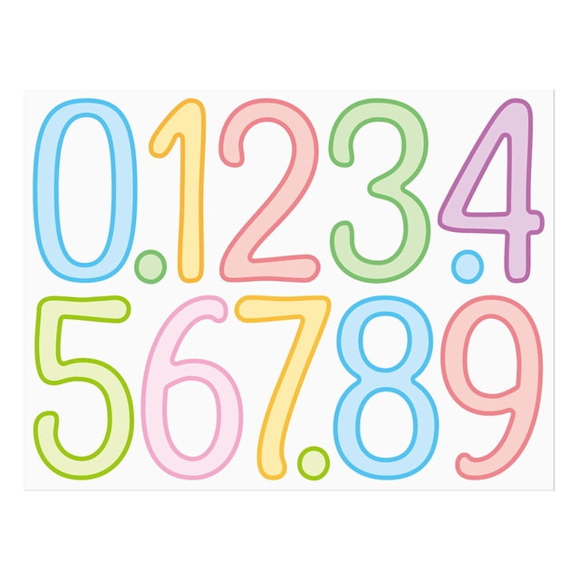 4 Inch Large Size Number Stickers, 1 Sheet Self Adhesive House Numbers for Mailbox, Trash Cans - Waterproof Vinyl Numbers Sticker, for Easy Backing Peeling, Bold and Easy-to-Read House Number Labels