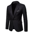 thumbnail image 1 of Blazer for Men, Men Casual Solid Fashion Button Blazer Suit Back Long Sleeves Jacket, 1 of 4