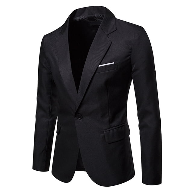 Blazer for Men, Men Casual Solid Fashion Button Blazer Suit Back Long Sleeves Jacket
