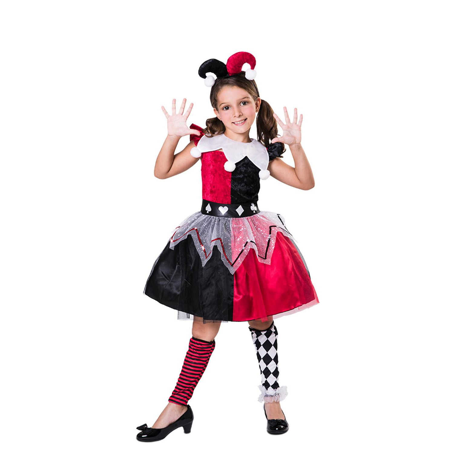 Child's Premium Red Harlequin Costume