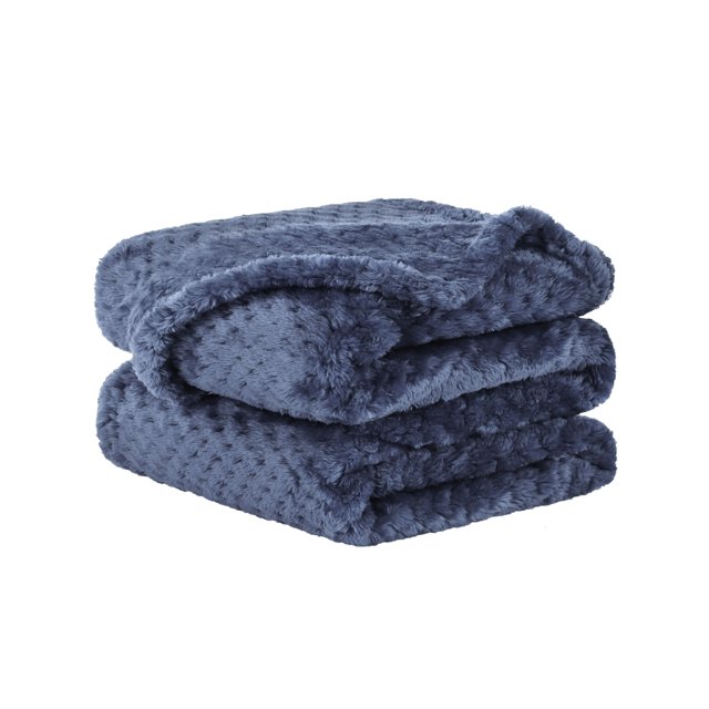 Unique Bargains Luxury Fleece Bed Blanket Woven Mesh