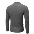 thumbnail image 3 of Winter Warm Men Mock Neck Basic Plain T-Shirt Blouse Pullover Long Sleeve Top, 3 of 9