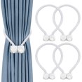 thumbnail image 1 of ORUYROP Attaches Magnétiques pour Rideaux, Style Européen, Attaches Décoratives pour Rideaux, Sans Outils Requis (Blanc, 4), 1 of 6