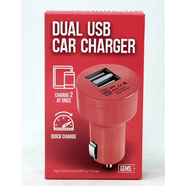 Gems Dual USB Car Charger Pink 1 Count