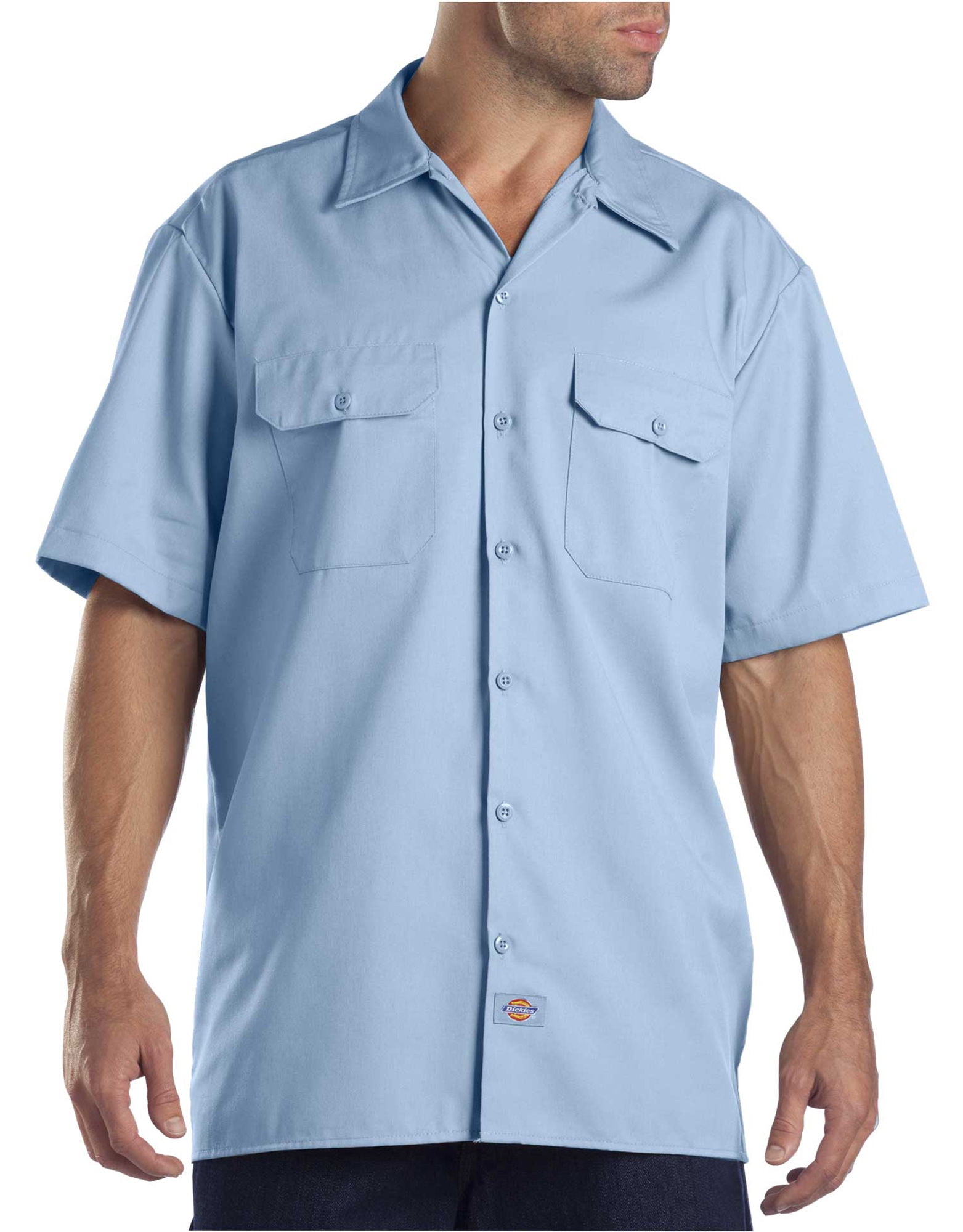 Dickies Chemise de Travail à Manches Courtes pour Homme, TG, Bleu Pâle