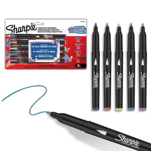 Sharpie Creative Marqueurs, tons de la terre, marqueurs de peinture acrylique à base d'eau, pointe fine, 5 Nombre