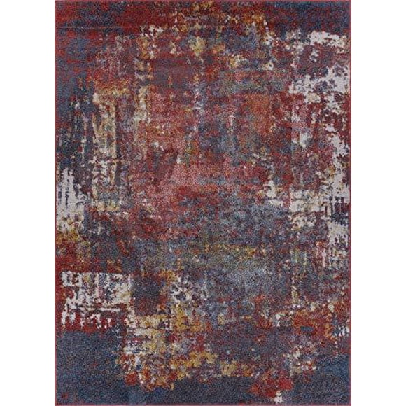 Logan Brick Red Grey Rustic Modern Contemporary Minimalistic Area Rug Runner Tapis For Living Room BedRoom Hallway Dining Size 3x5 3x10 4 by 6 5x7 6x9 8x10 9x12